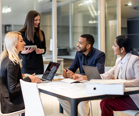 workers in office